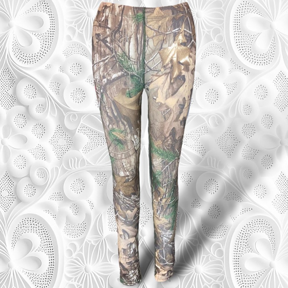 Under Armour Scent Control Realtree Fleece-Lined Camo Fitted Leggings Size M